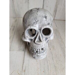 Ceramic skull tea light candle holder Halloween home decor